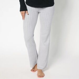 Barefoot Dreams CozyChic Ultra Lite Ribbed Flare Pant in Vapor